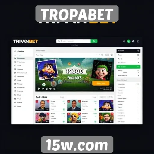 Interface do usuário no TROPABET é intuitiva